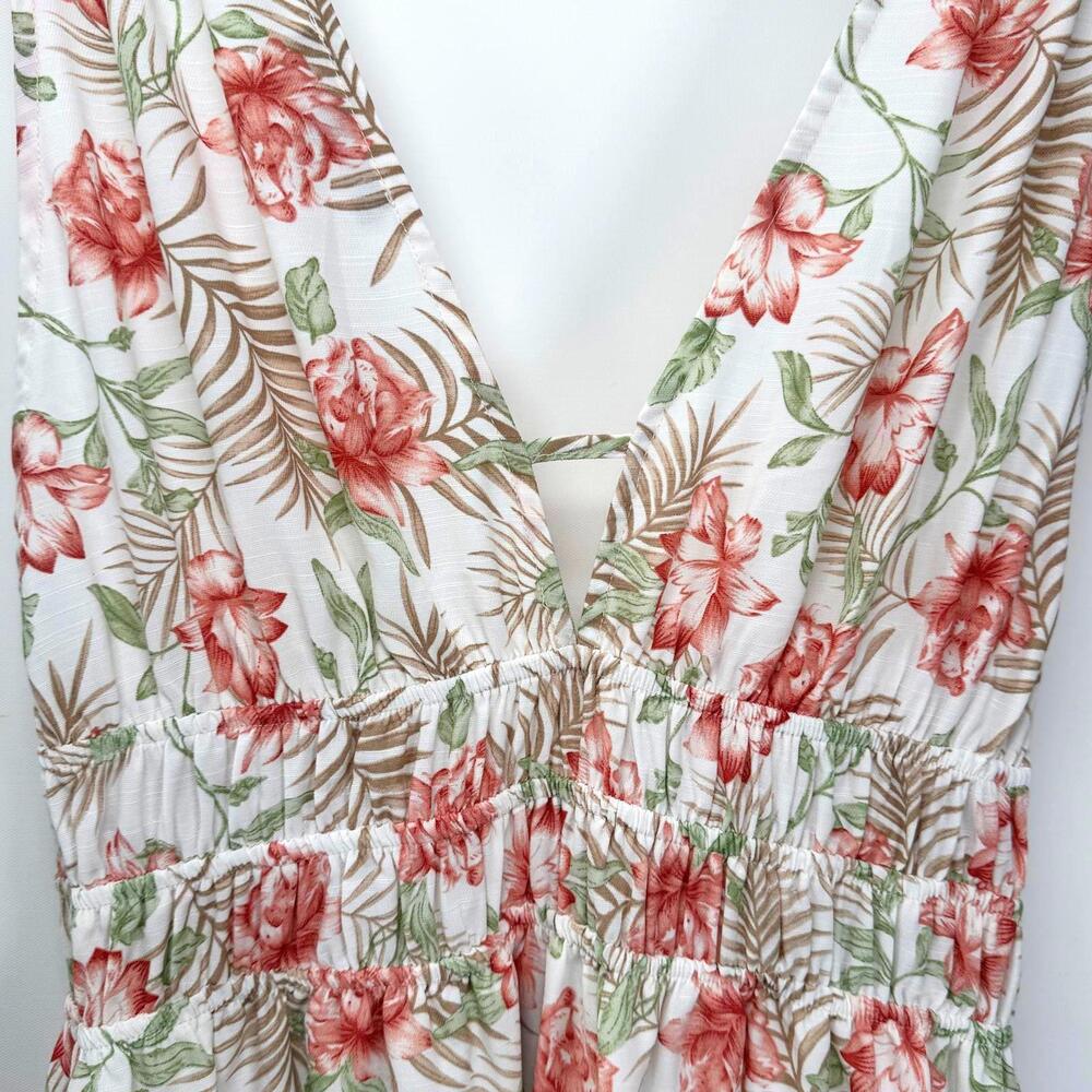Lulus Sleeveless Floral Print Babydoll Mini Dress - L - Picture 5 of 6